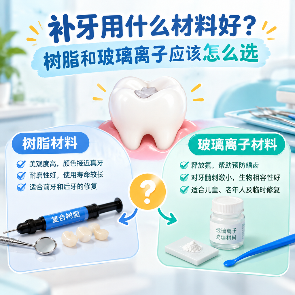 补牙用什么材料好？树脂和玻璃离子应该怎么选