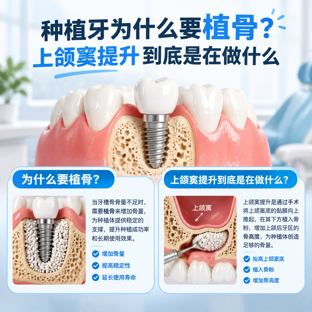 种植牙为什么要植骨？上颌窦提升到底是在做什么