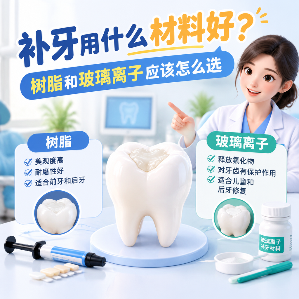 补牙用什么材料好？树脂和玻璃离子应该怎么选