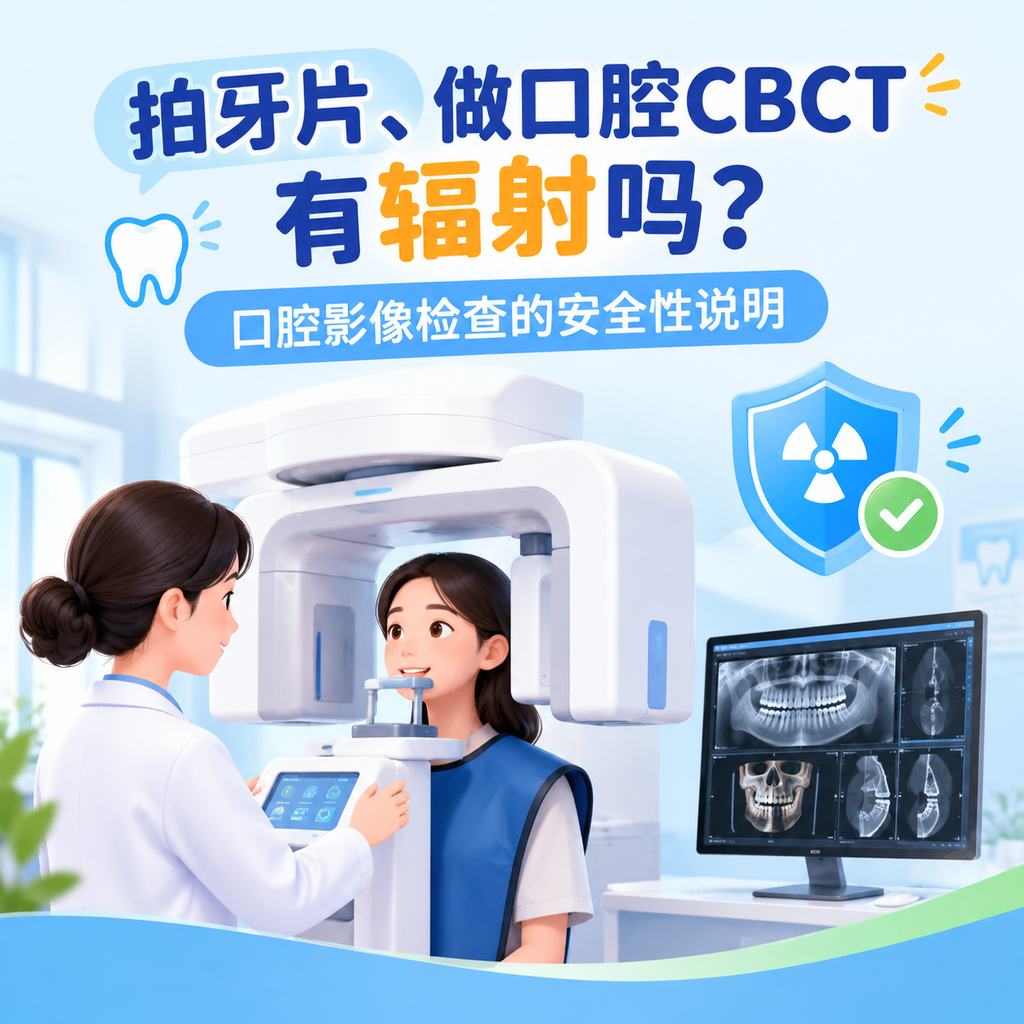 拍牙片、做口腔CBCT有辐射吗？口腔影像检查的安全性说明