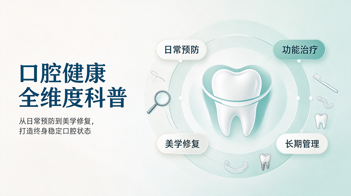 口腔健康全维度科普：从日常预防到美学修复，打造终身稳定口腔状态