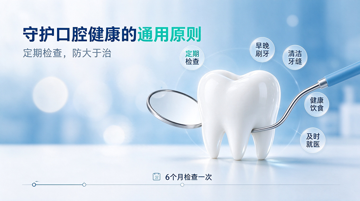 守护口腔健康的通用原则：定期检查，防大于治