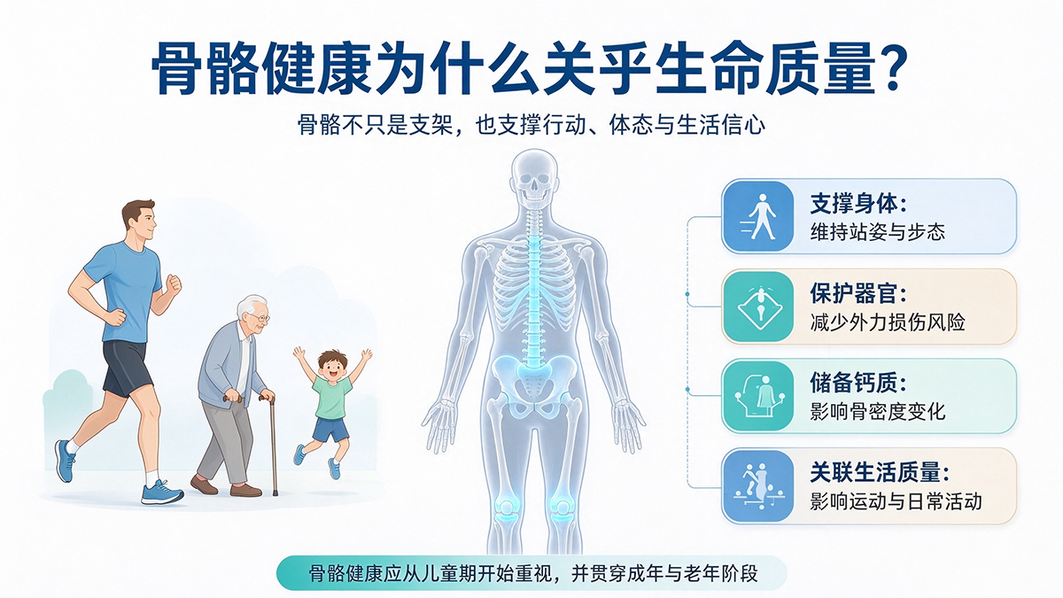 骨骼健康为什么关乎生命质量？不同年龄段护骨要点有哪些？