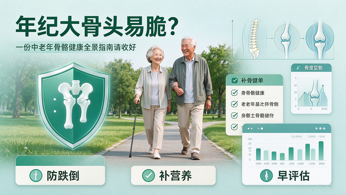 年纪大骨头易脆？一份中老年骨骼健康全景指南请收好
