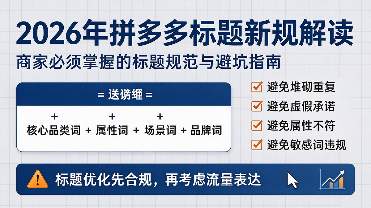 2026年拼多多标题新规解读：商家必须掌握的标题规范与避坑指南