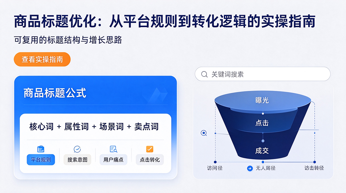 商品标题优化：从平台规则到转化逻辑的实操指南
