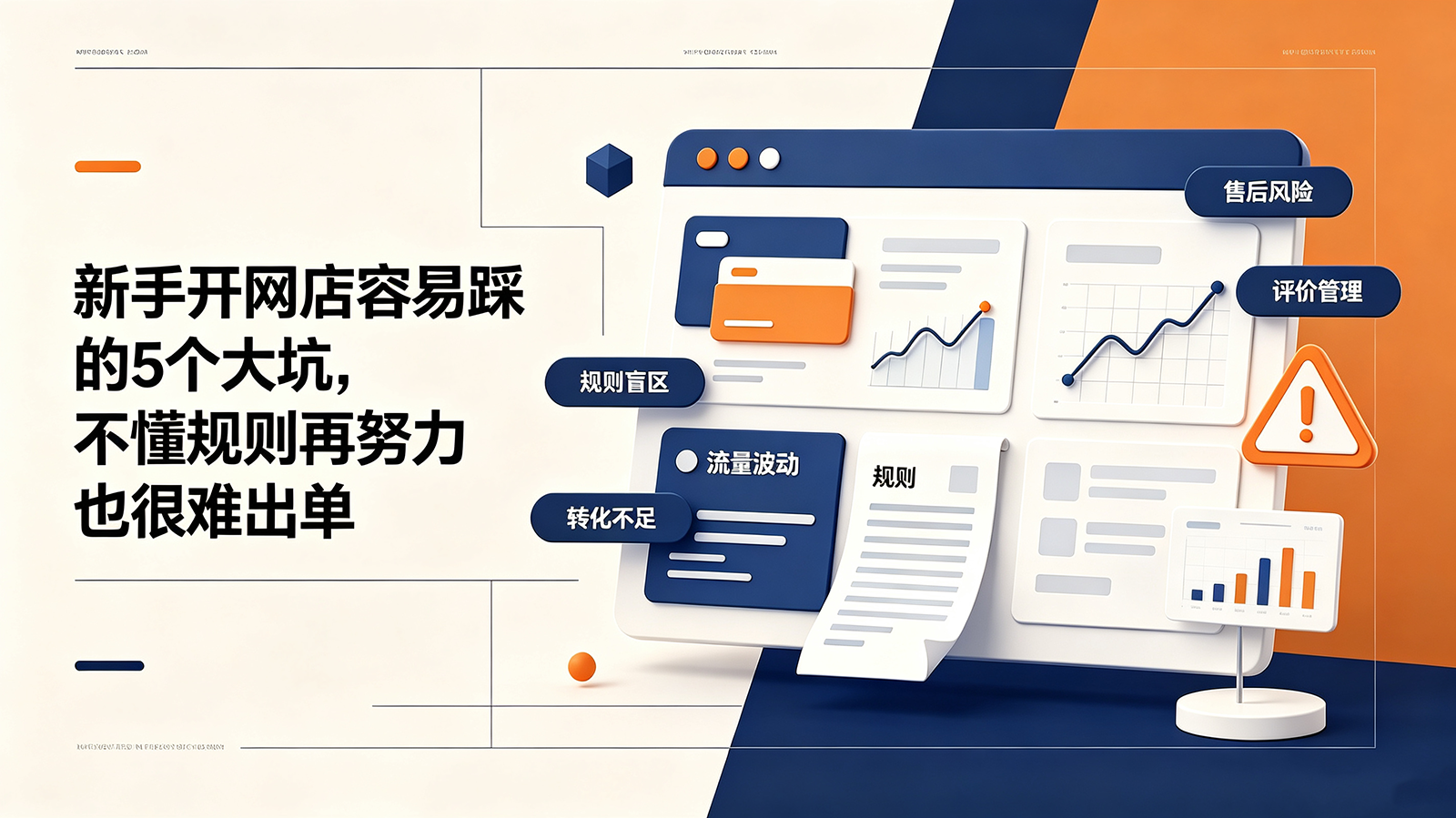 新手开网店容易踩的5个大坑，不懂规则再努力也很难出单
