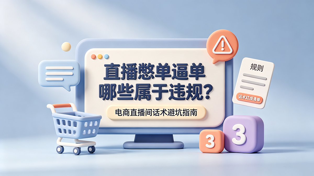 直播憋单逼单哪些属于违规？电商直播间话术避坑指南