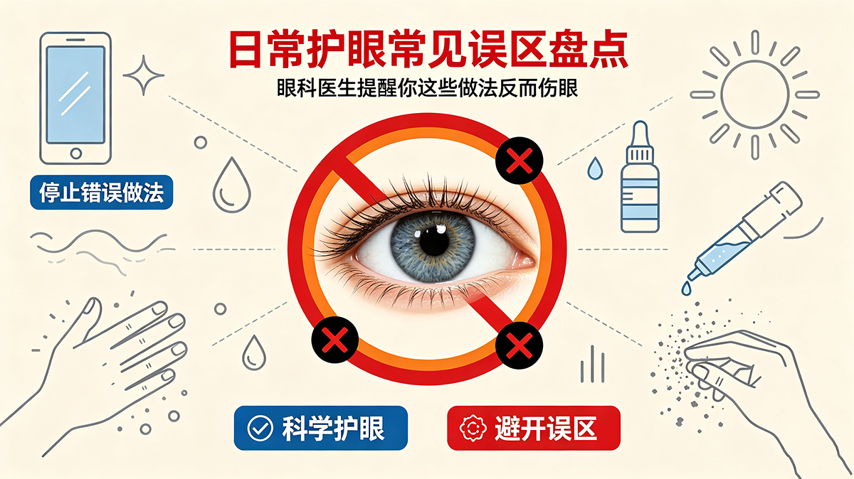 日常护眼常见误区盘点 眼科医生提醒你这些做法反而伤眼