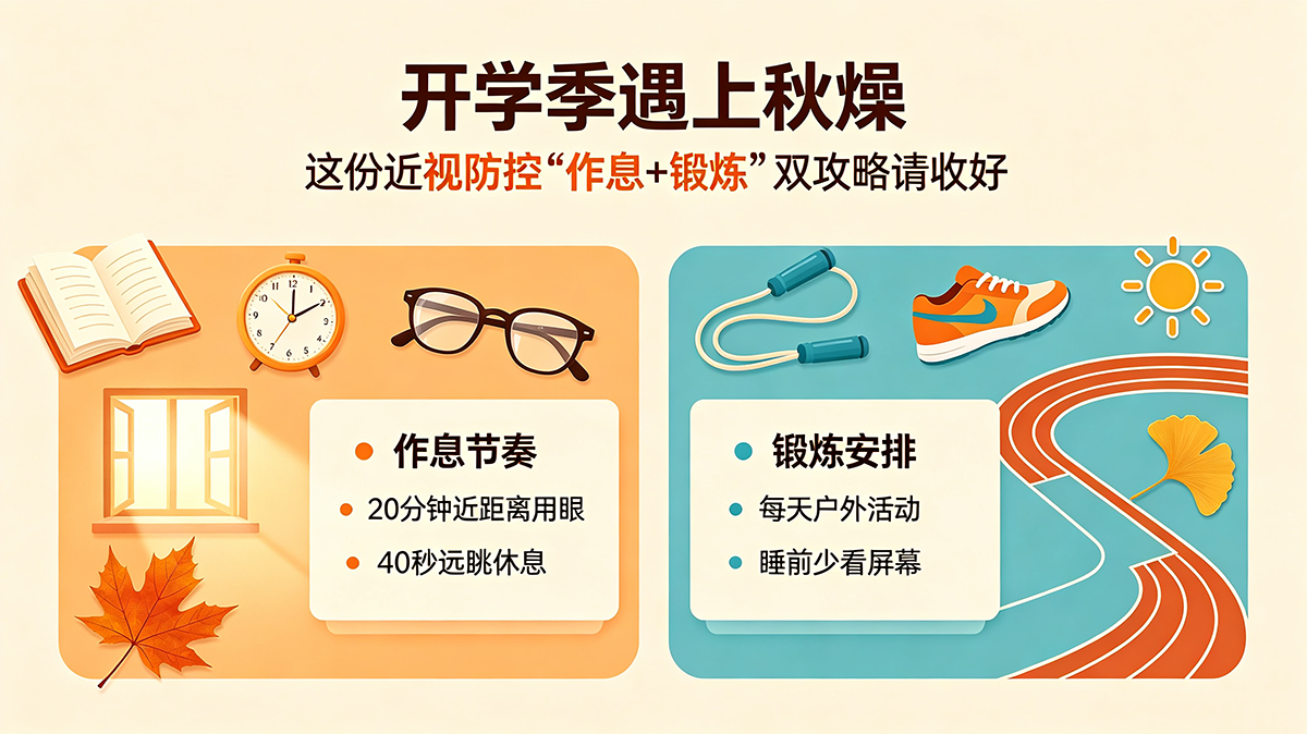 开学季遇上秋燥，这份近视防控“作息+锻炼”双攻略请收好