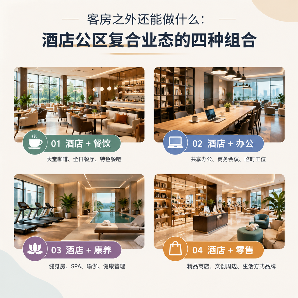 客房之外还能做什么：酒店公区复合业态的四种组合