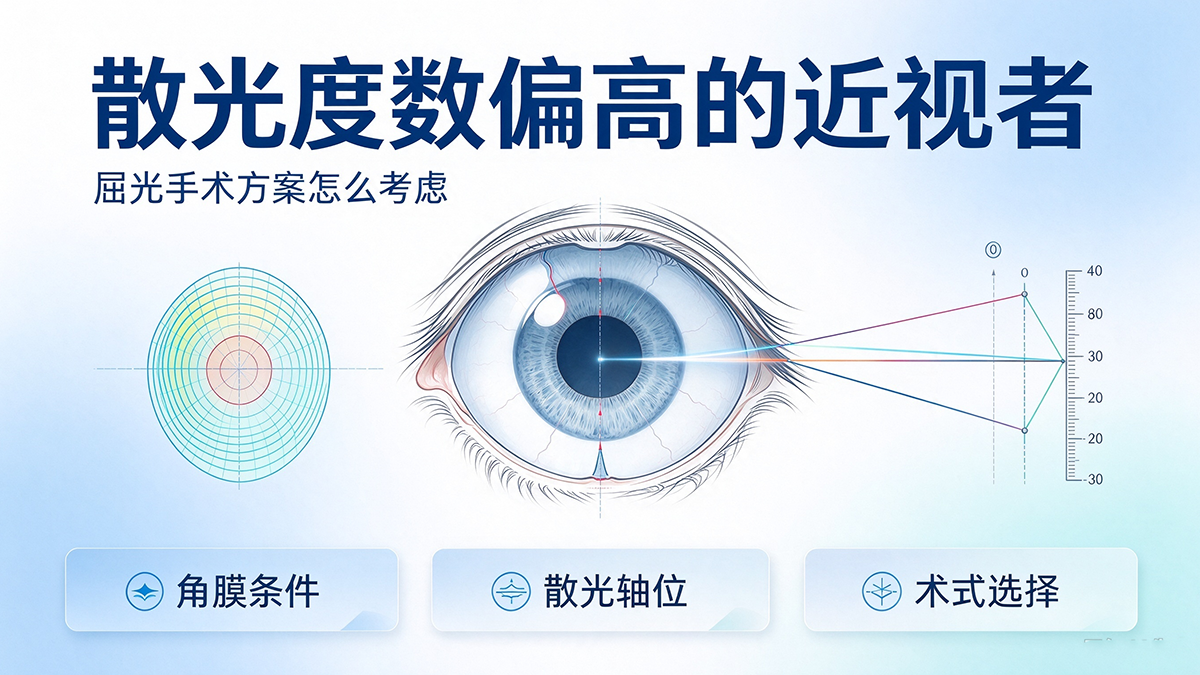 散光度数偏高的近视者，屈光手术方案怎么考虑