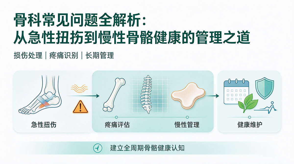 骨科常见问题全解析：从急性扭伤到慢性骨骼健康的管理之道