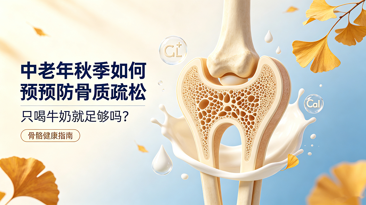中老年秋季如何预防骨质疏松，只喝牛奶就足够吗？