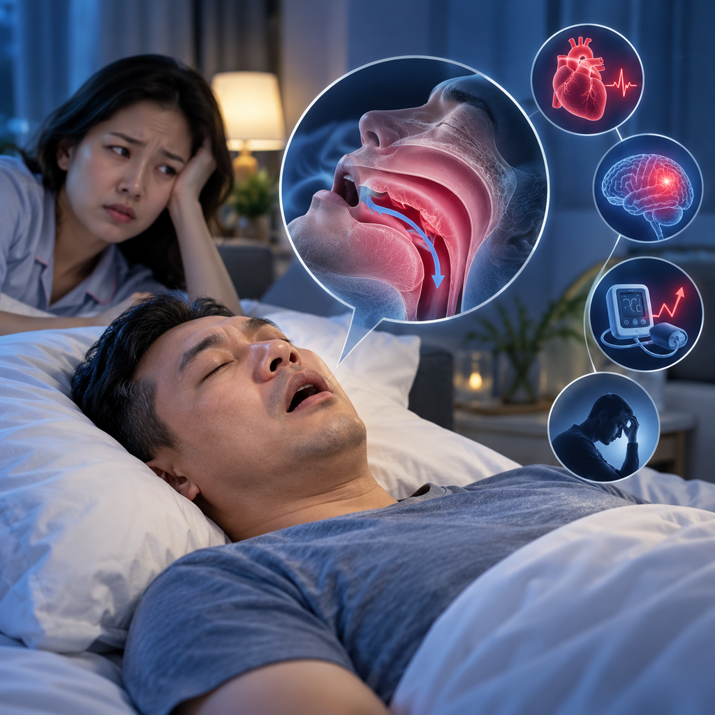 睡眠呼吸暂停不只是打鼾：被忽视的夜间健康风险