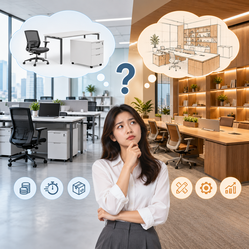 成品办公家具和定制办公家具怎么选？适用场景与成本权衡