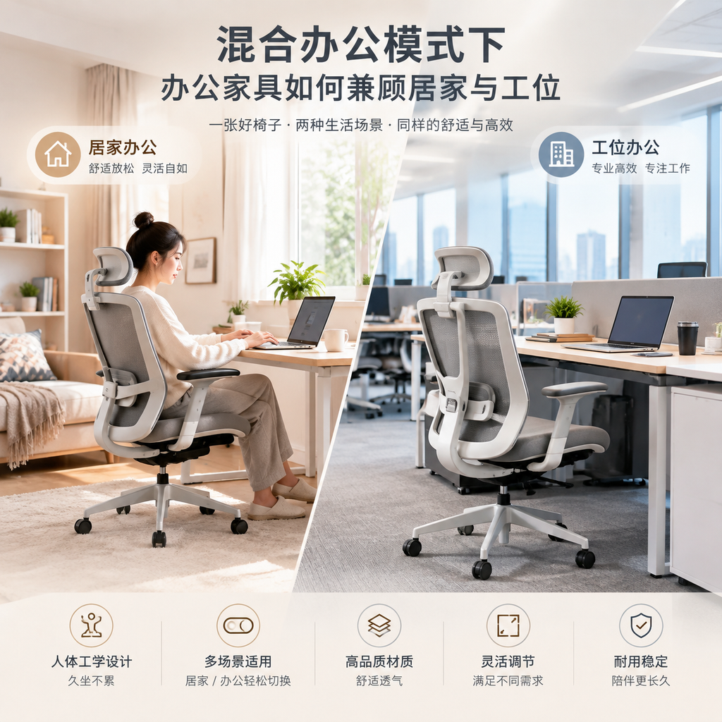 混合办公模式下，办公家具如何兼顾居家与工位