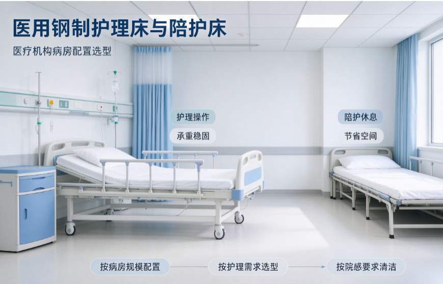 医用钢制护理床与陪护床：医疗机构病房配置选型