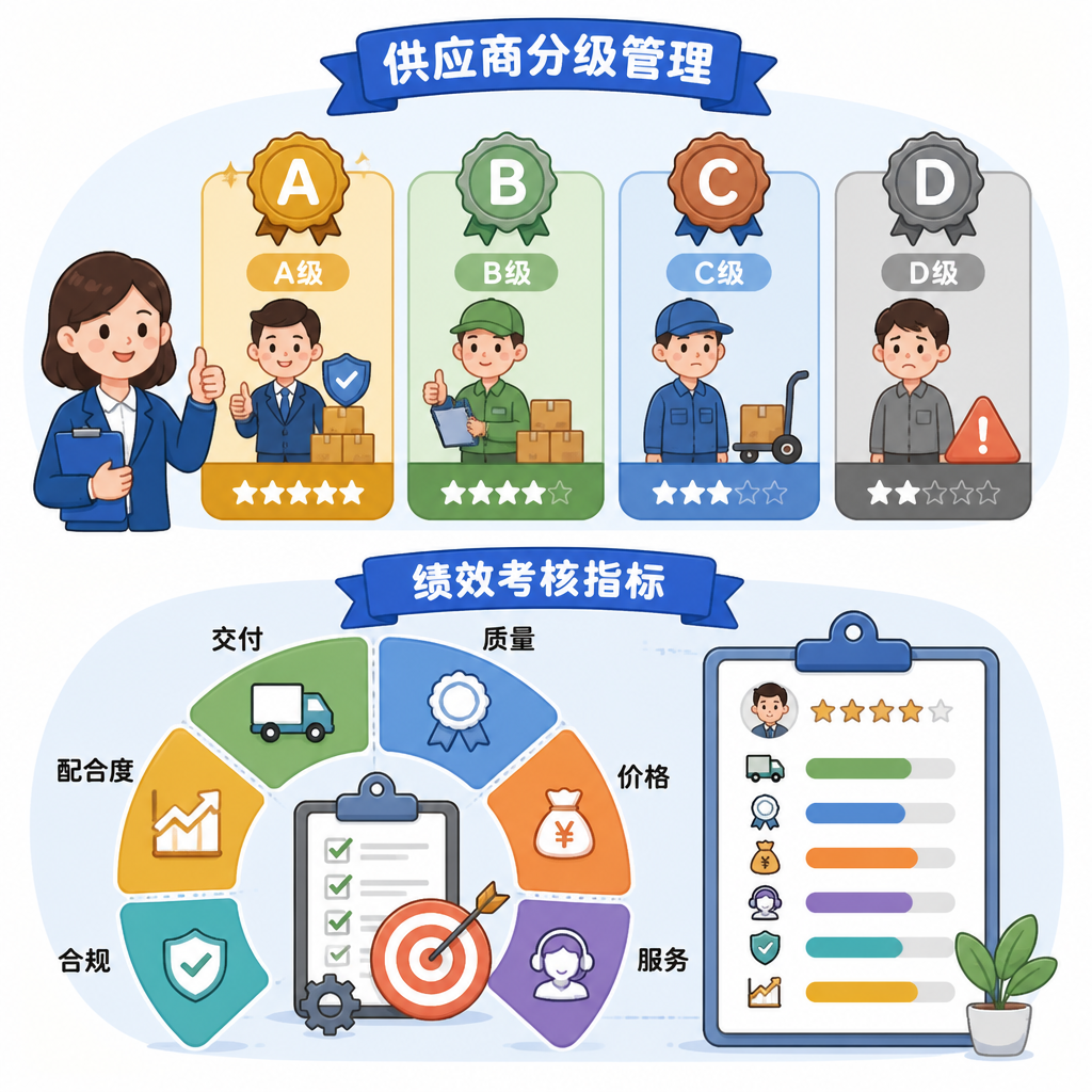 供应商分级管理与绩效考核指标怎么设计