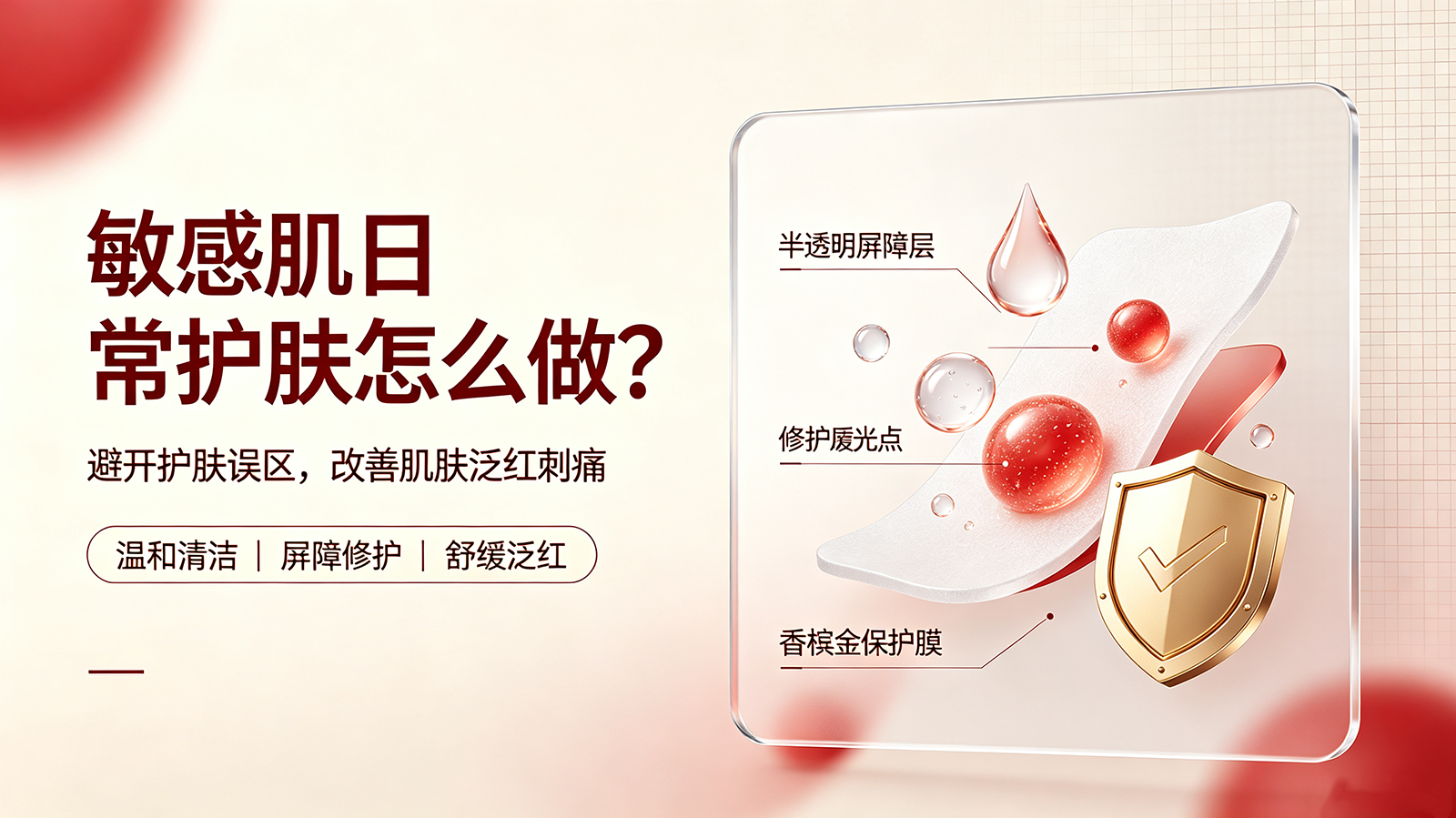 敏感肌日常护肤怎么做？避开护肤误区，改善肌肤泛红刺痛