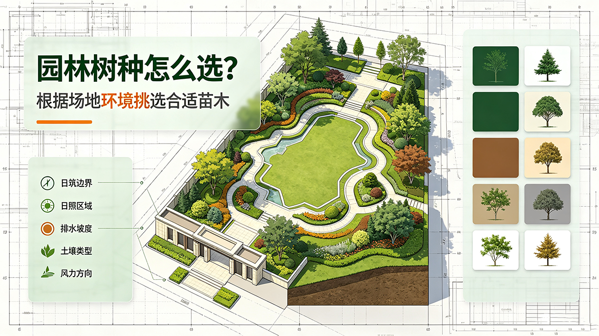 园林树种怎么选？根据场地环境挑选合适苗木