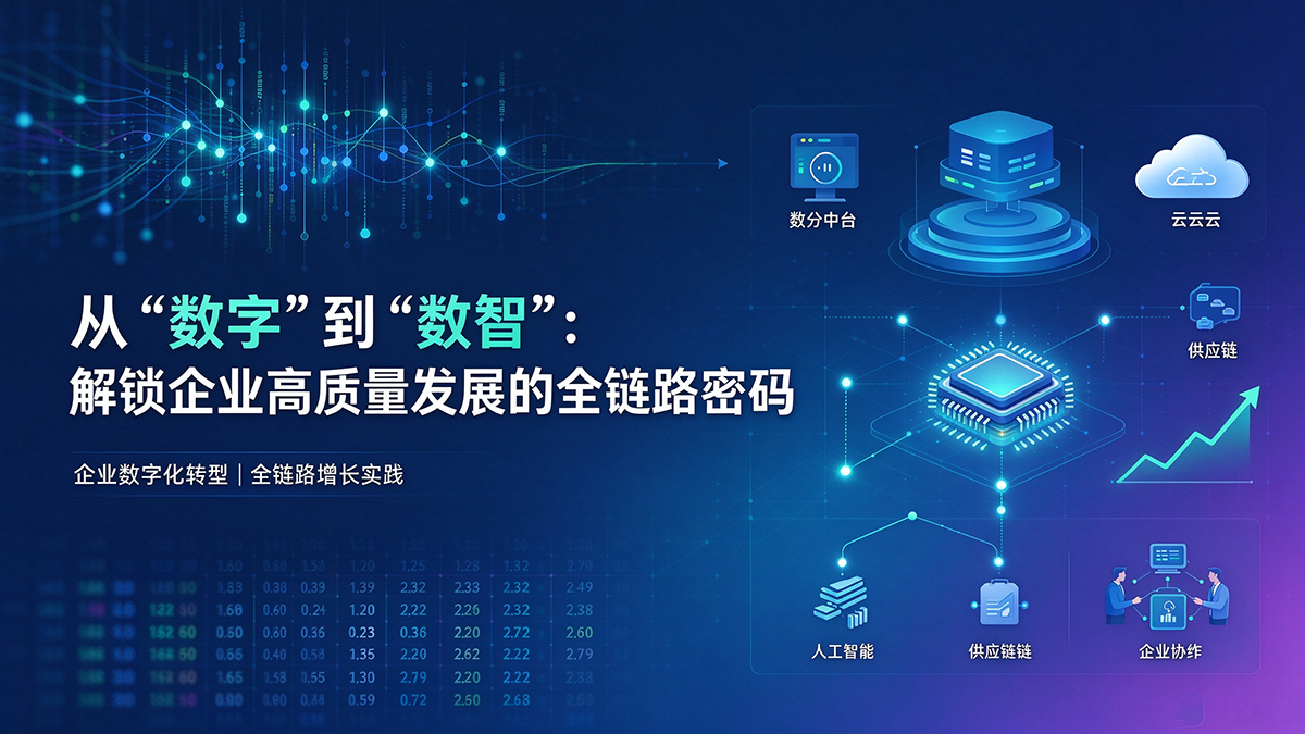 从“数字”到“数智”：解锁企业高质量发展的全链路密码
