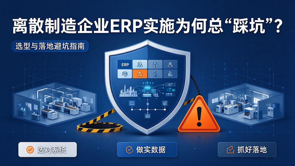 离散制造企业ERP实施为何总“踩坑”？选型与落地避坑指南