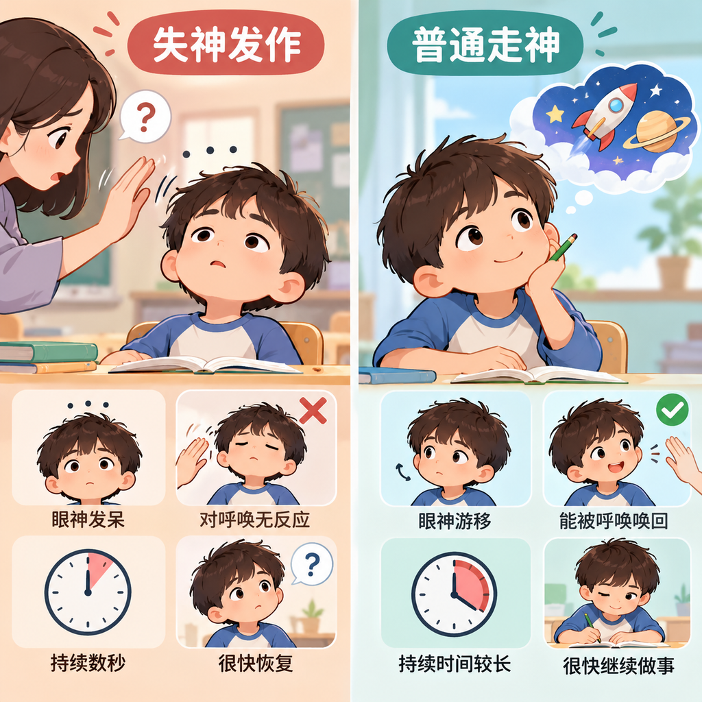 失神发作和普通走神怎么区分