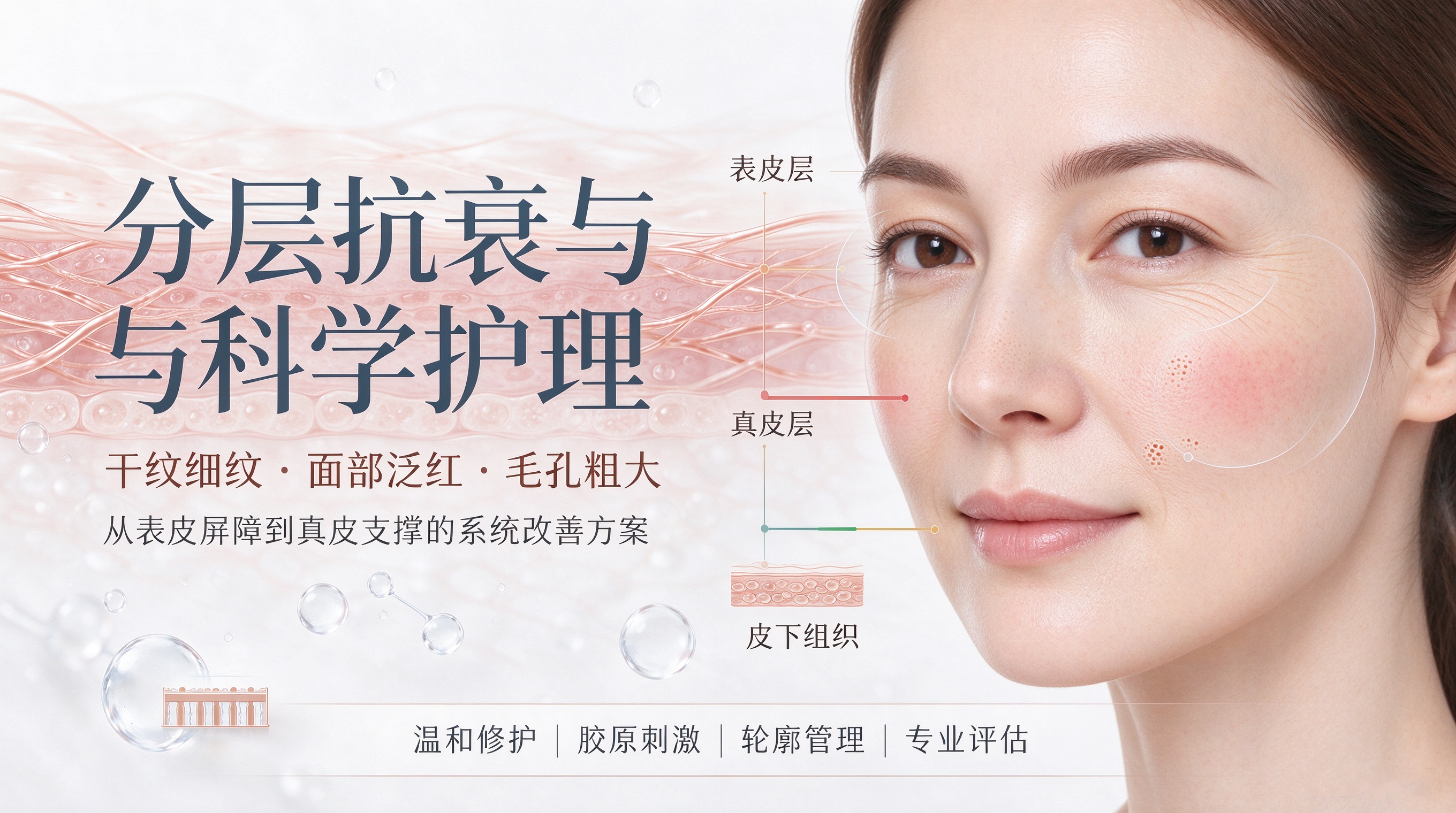 干纹、泛红、毛孔粗大…一站式解析分层抗衰与科学护理