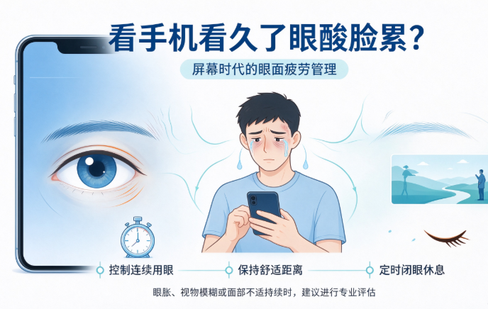 看手机看久了眼酸脸累？屏幕时代的眼面疲劳管理