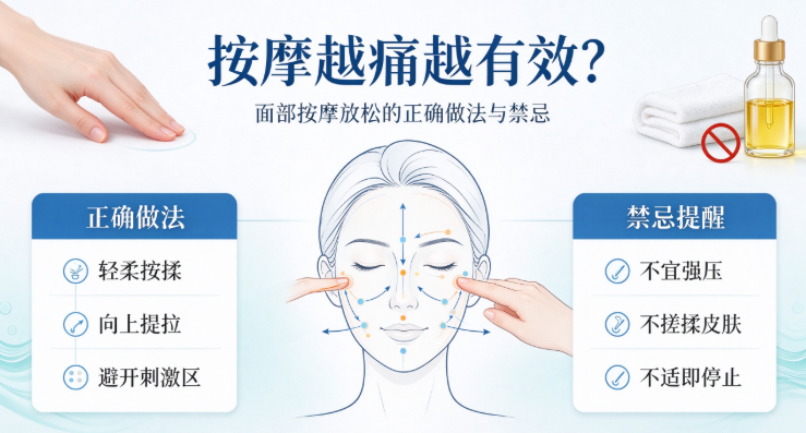 按摩越痛越有效？面部按摩放松的正确做法与禁忌