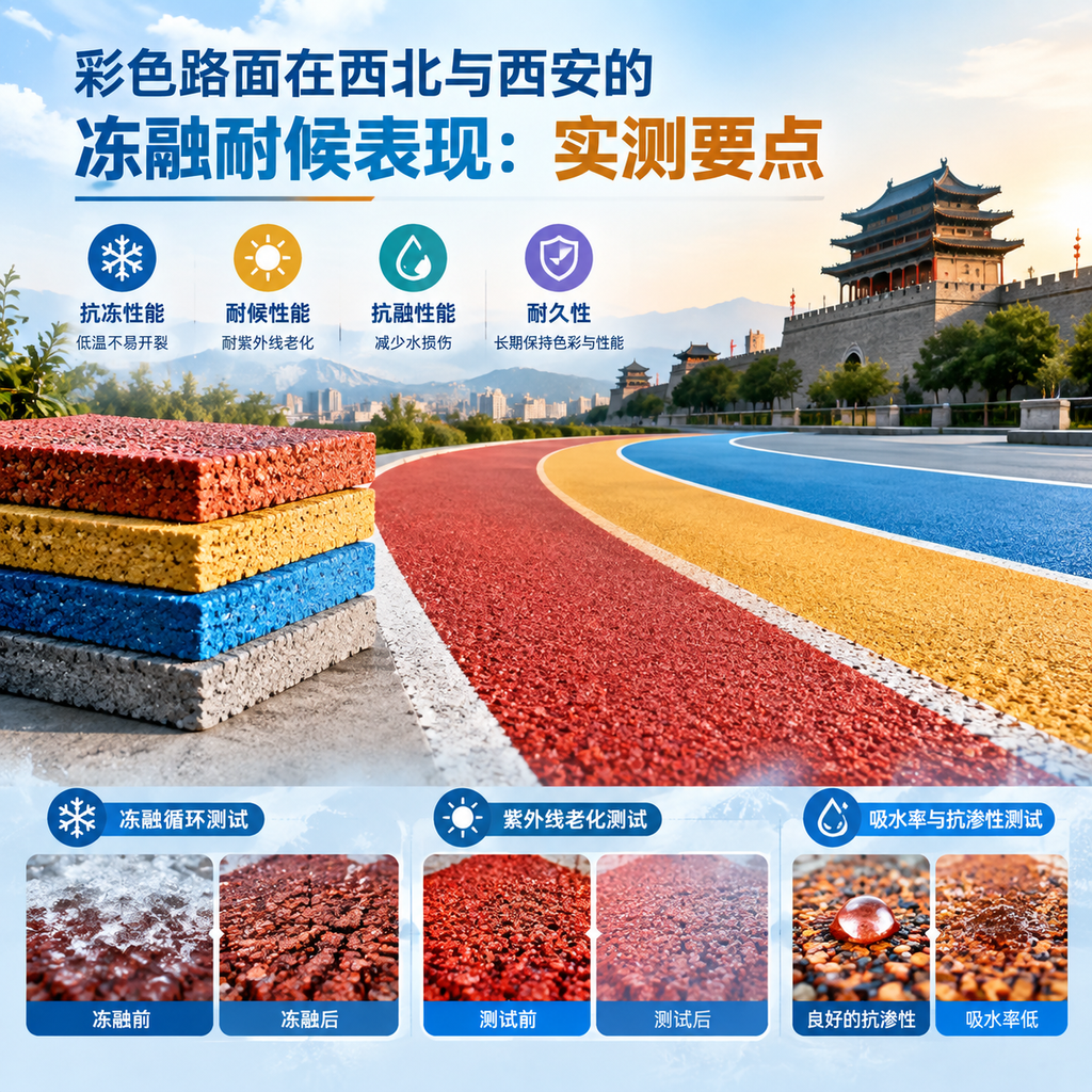 冻融循环：西北气候对彩色路面的核心考验