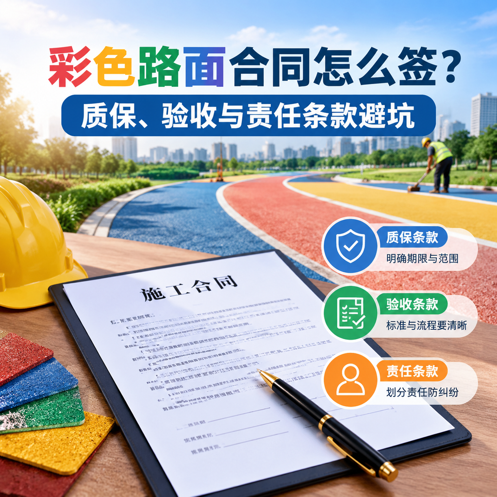 彩色路面合同怎么签？质保、验收与责任条款避坑