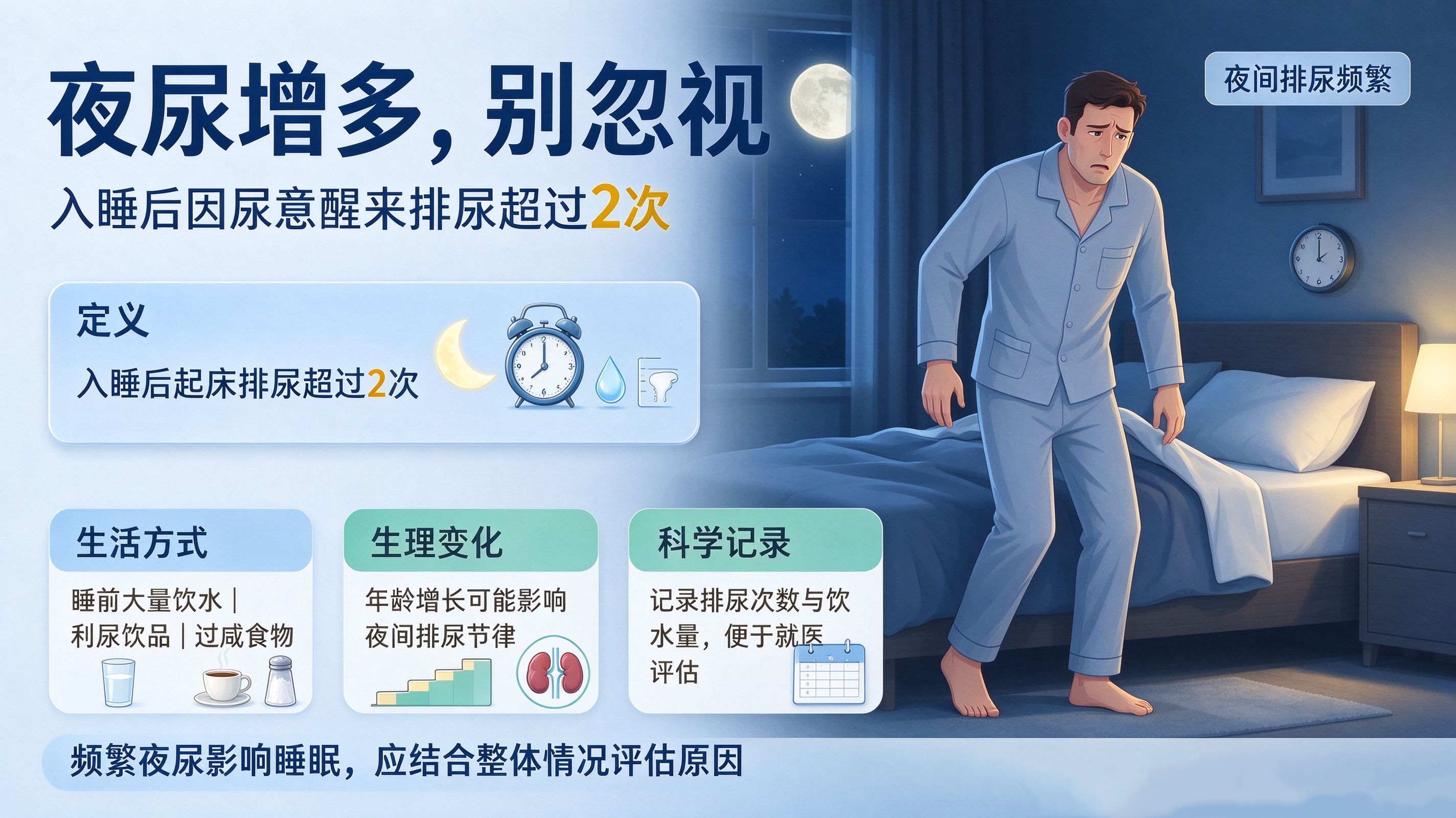 夜尿增多是前列腺问题吗？常见原因与记录方法的说明