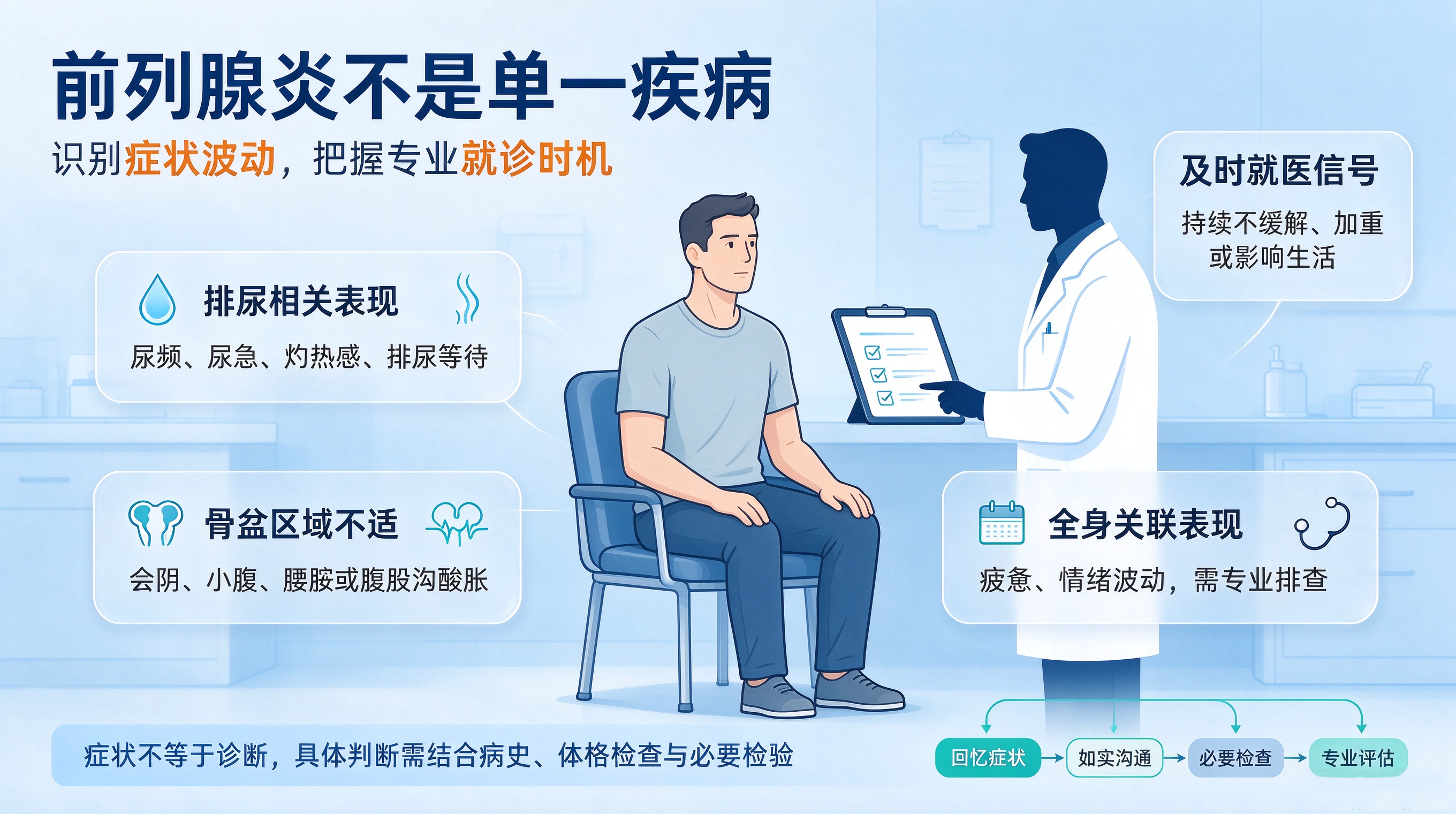 前列腺炎一般有哪些表现？常见诱因与就诊时机的说明