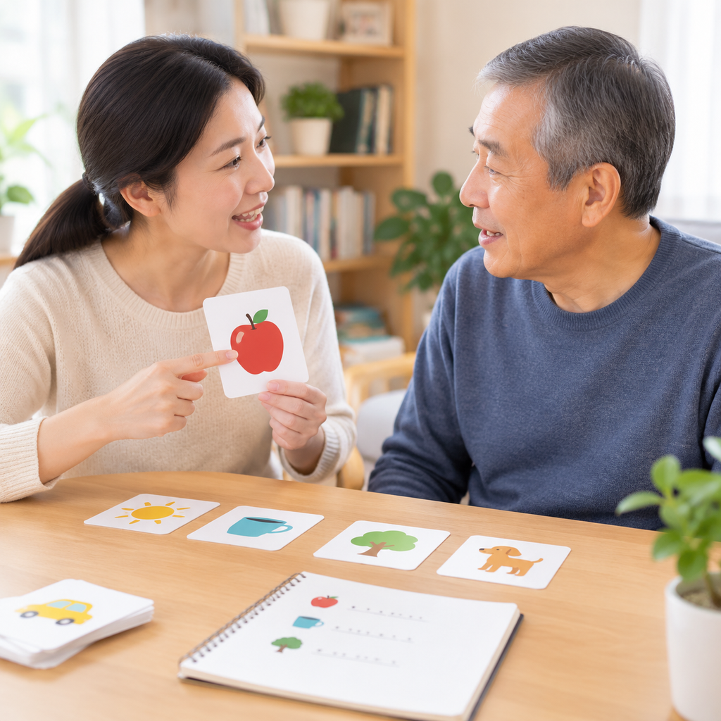 卒中后失语症的家庭沟通训练：从单词到短句的日常做法