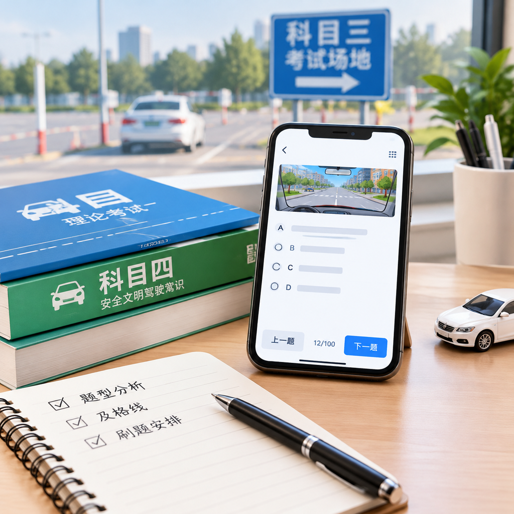 呼和浩特科目一和科目四理论考试怎么备考：题型、及格线与刷题安排