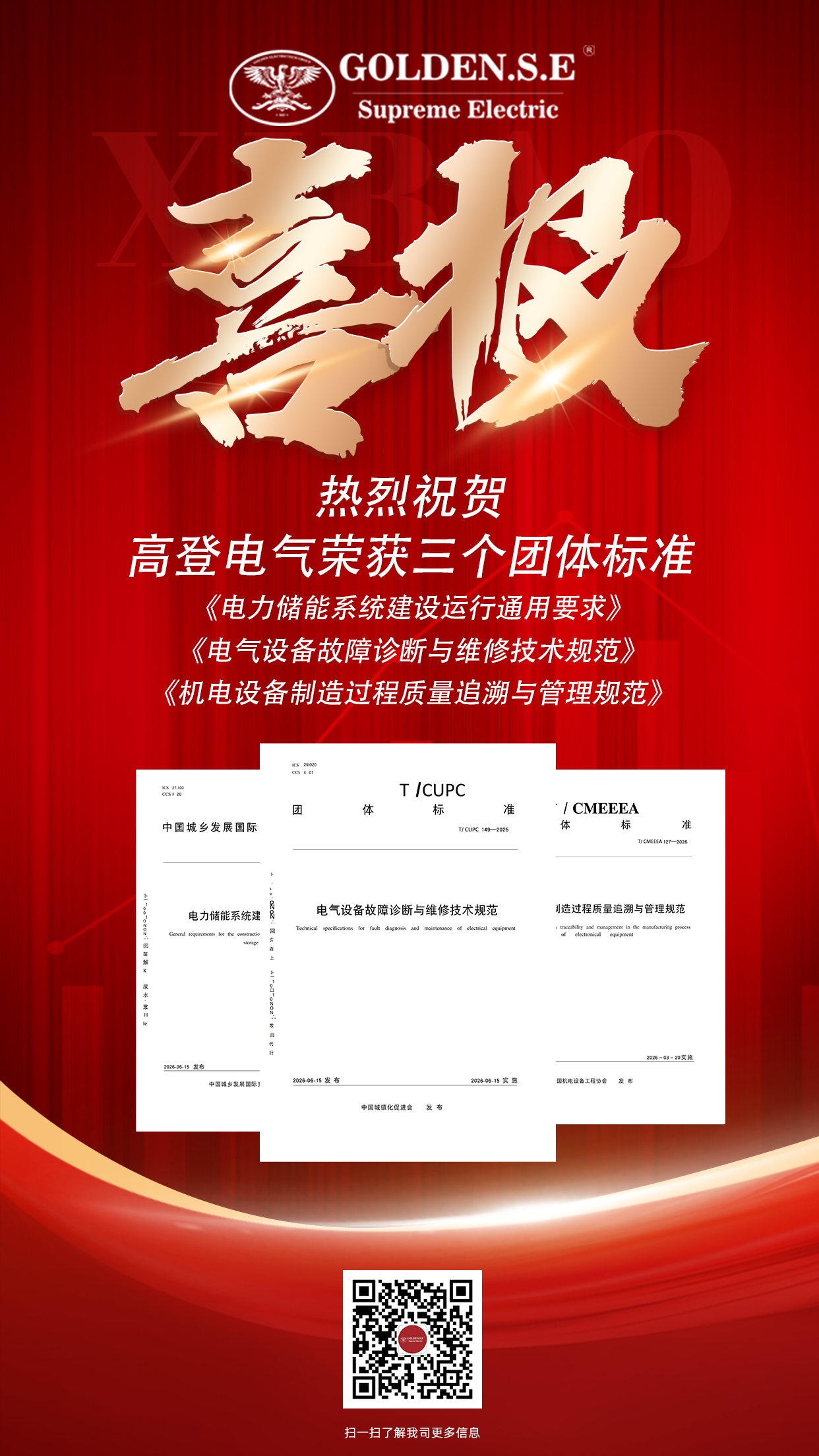 捷报频传！高登电气参编三项团体标准正式发布，助力电气产业高质量发展