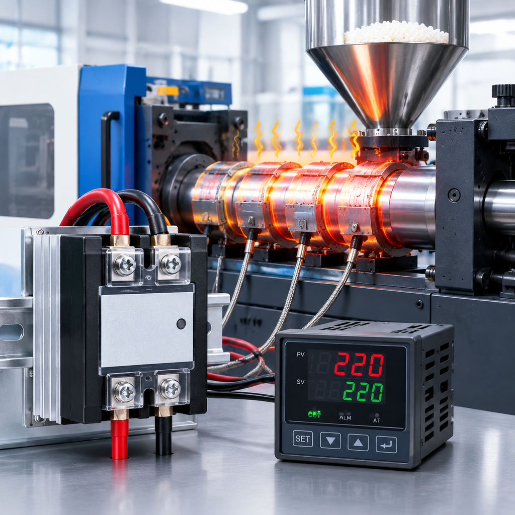 固态继电器在注塑机料筒加热中的应用与温控要点