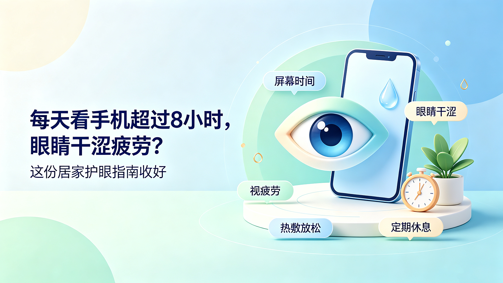 每天看手机超过8小时，眼睛干涩疲劳？这份居家护眼指南收好