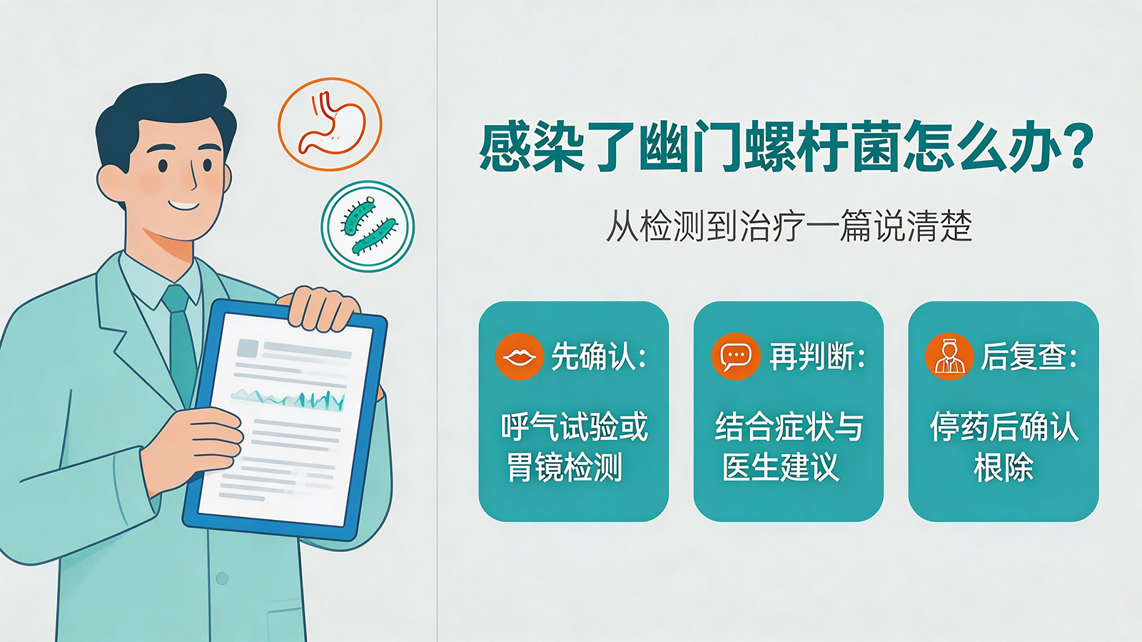 感染了幽门螺杆菌怎么办？从检测到治疗一篇说清楚