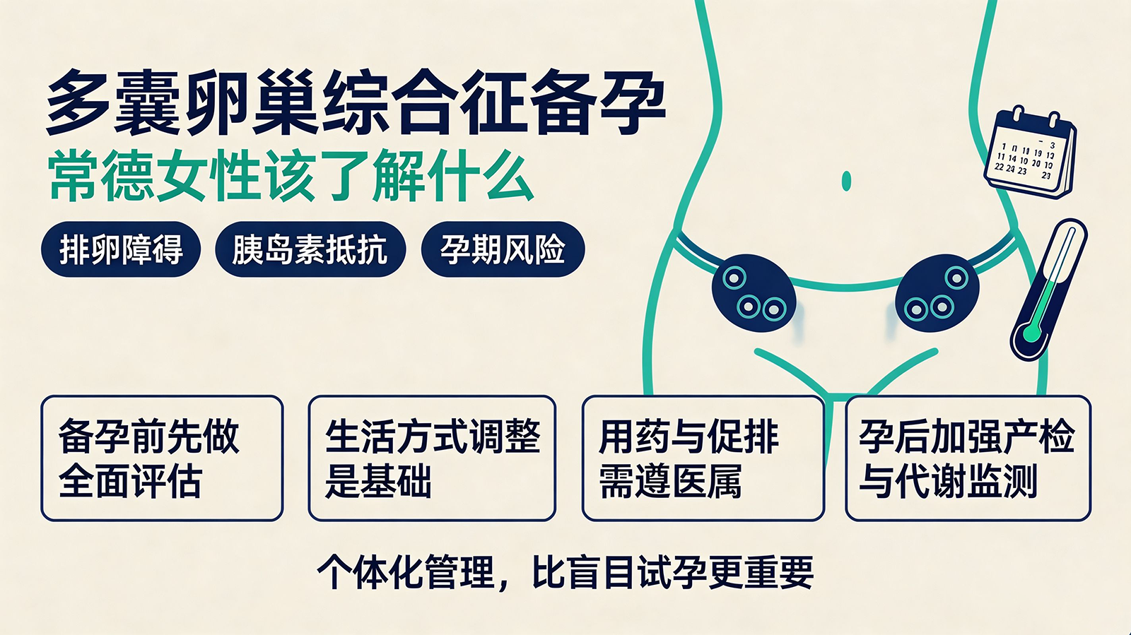 多囊卵巢综合征备孕，女性该了解什么