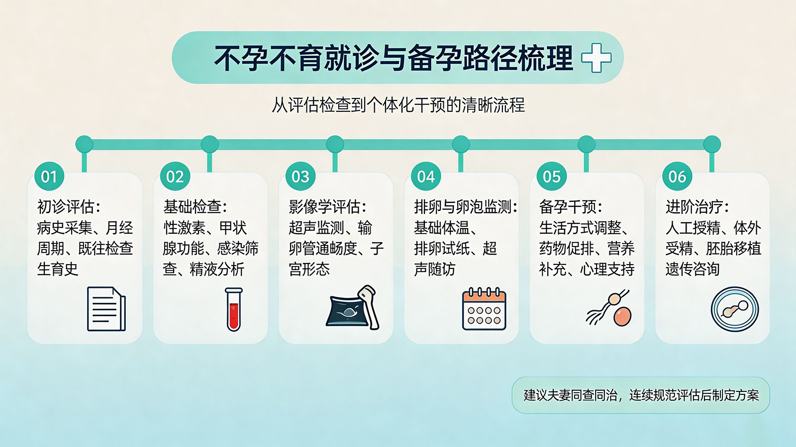 不孕不育就诊，检查与备孕路径梳理