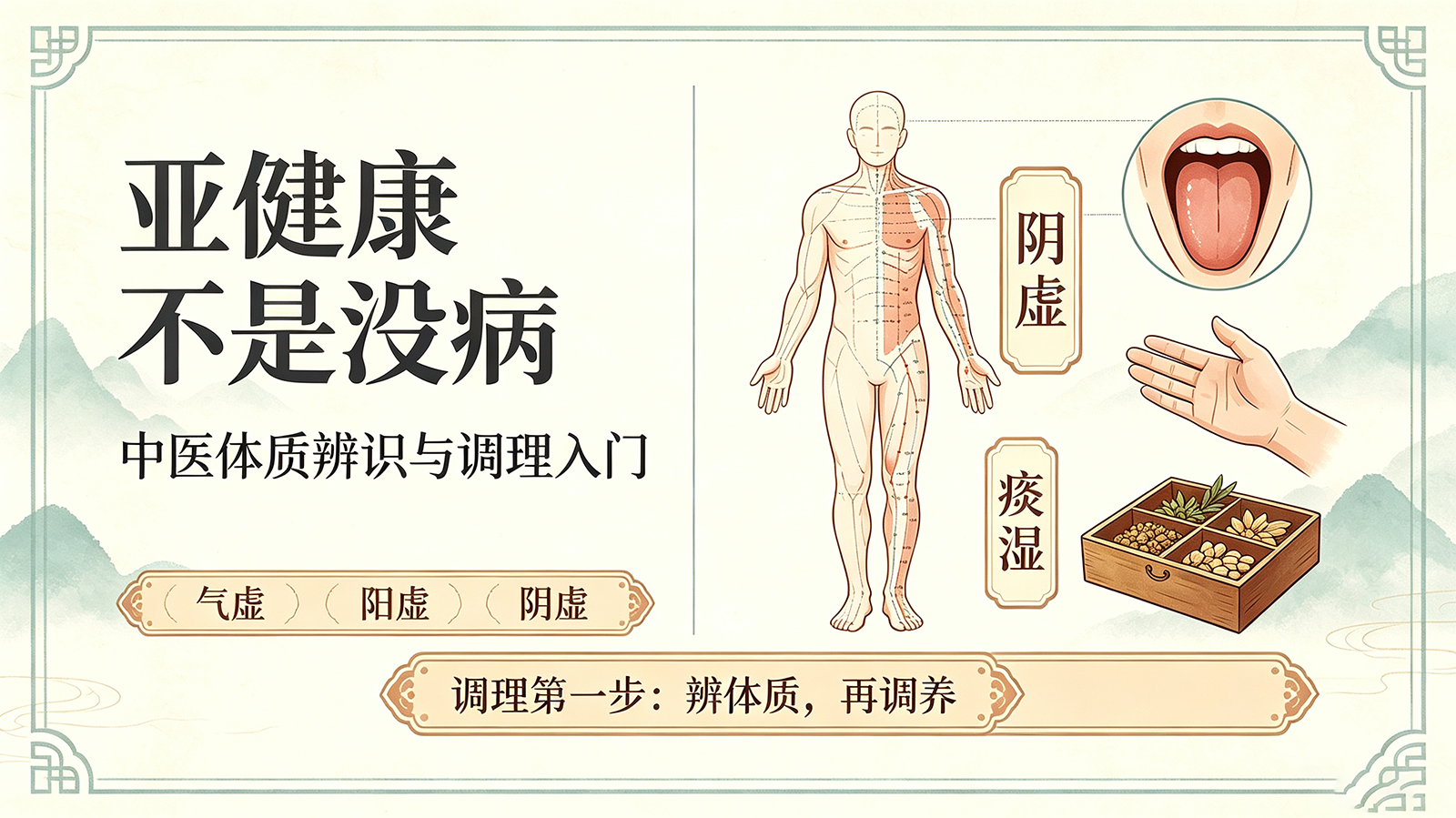亚健康不是"没病"——中医体质辨识与调理入门