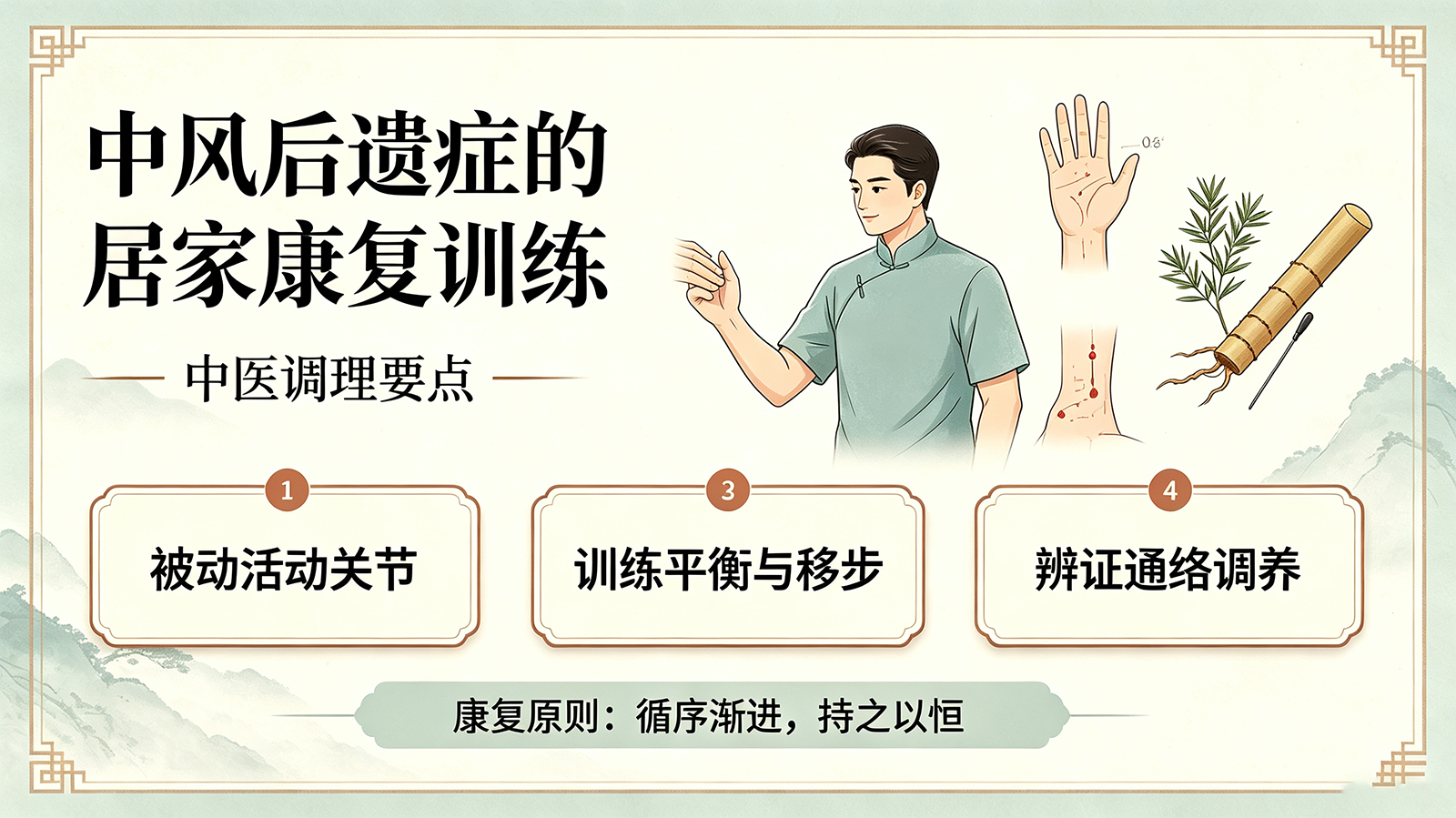 中风后遗症的居家康复训练与中医调理要点