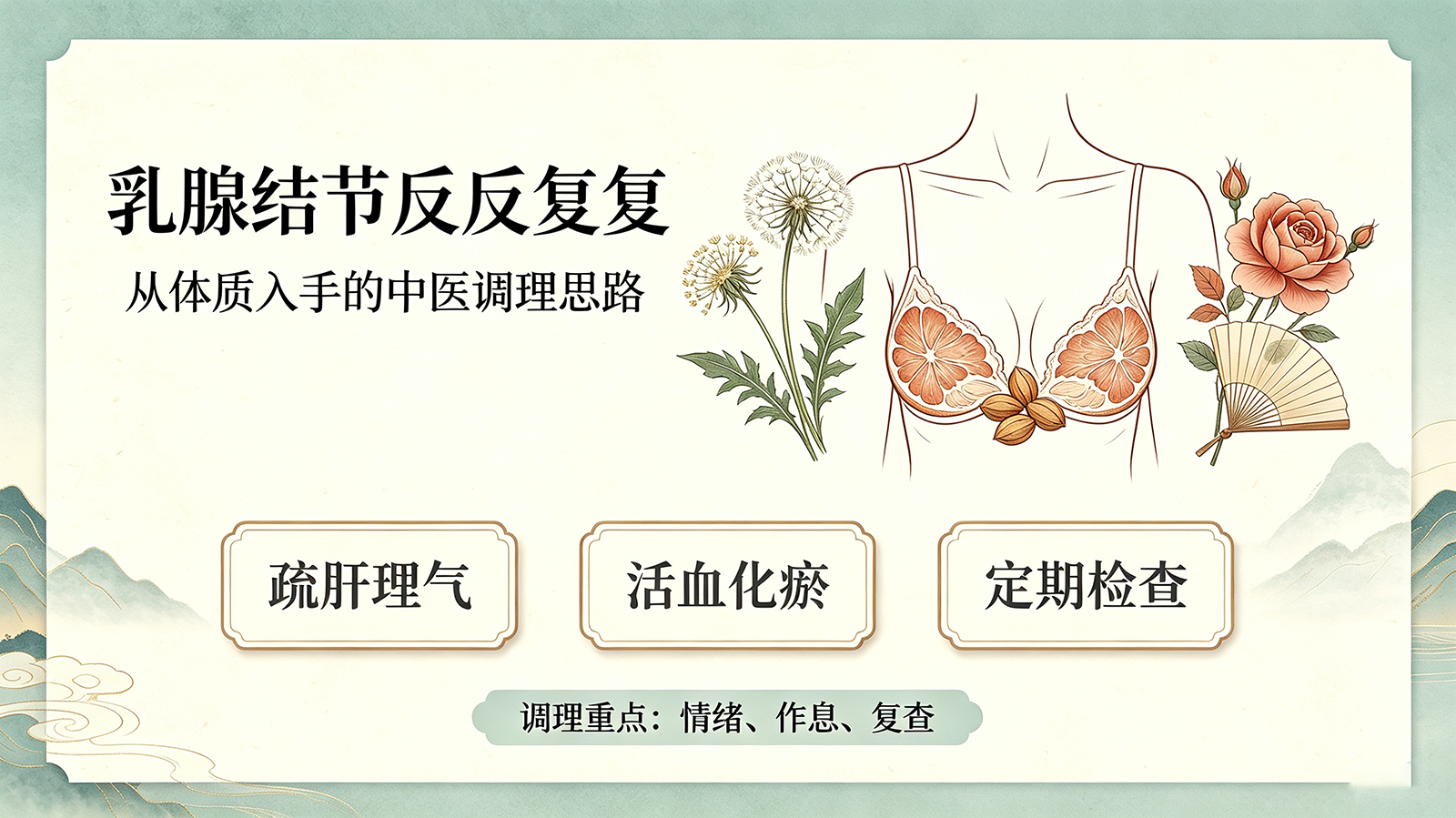 乳腺结节反反复复？从体质入手的中医调理思路