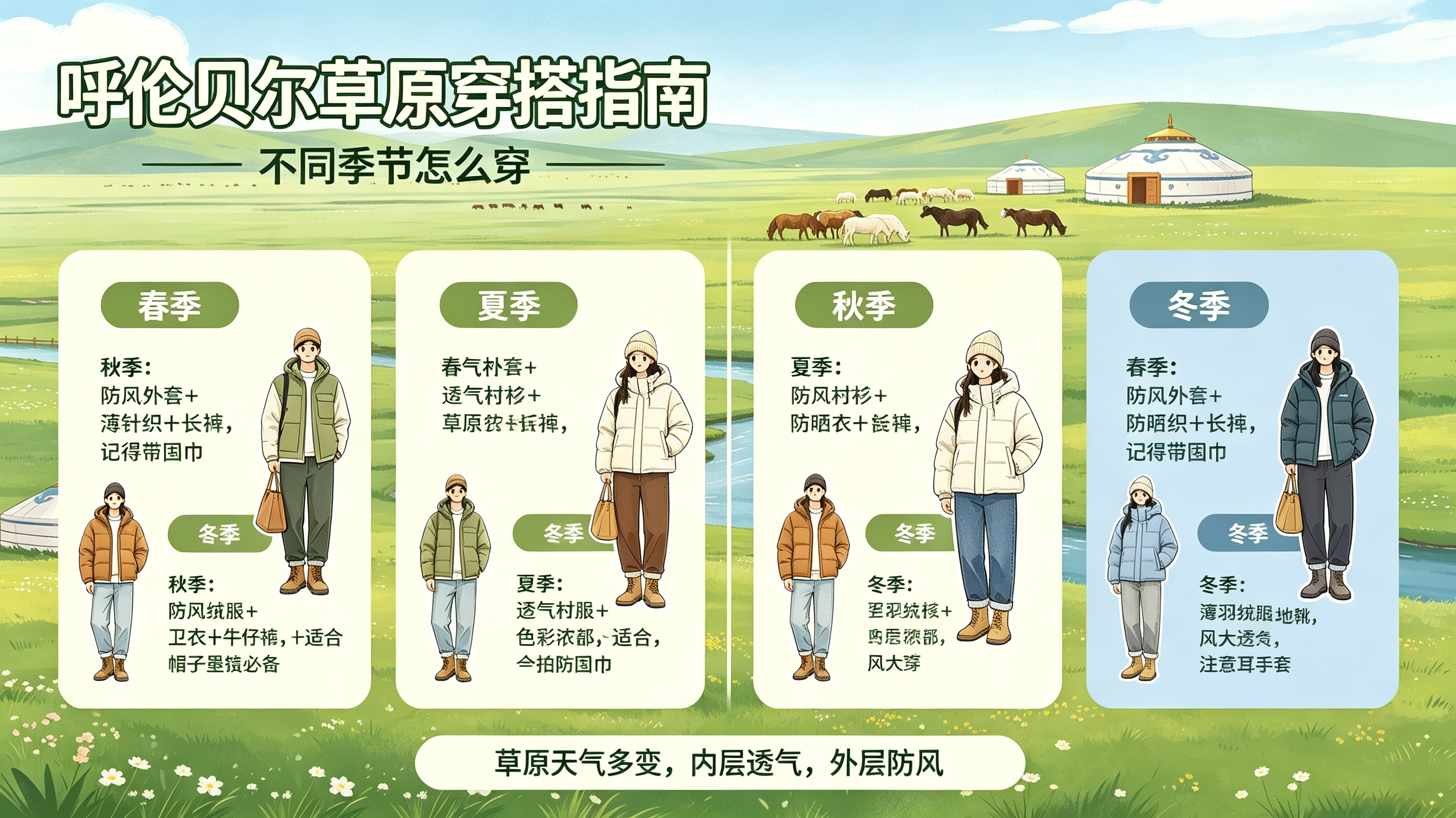 呼伦贝尔旅游穿什么？7-8 月草原穿衣指南