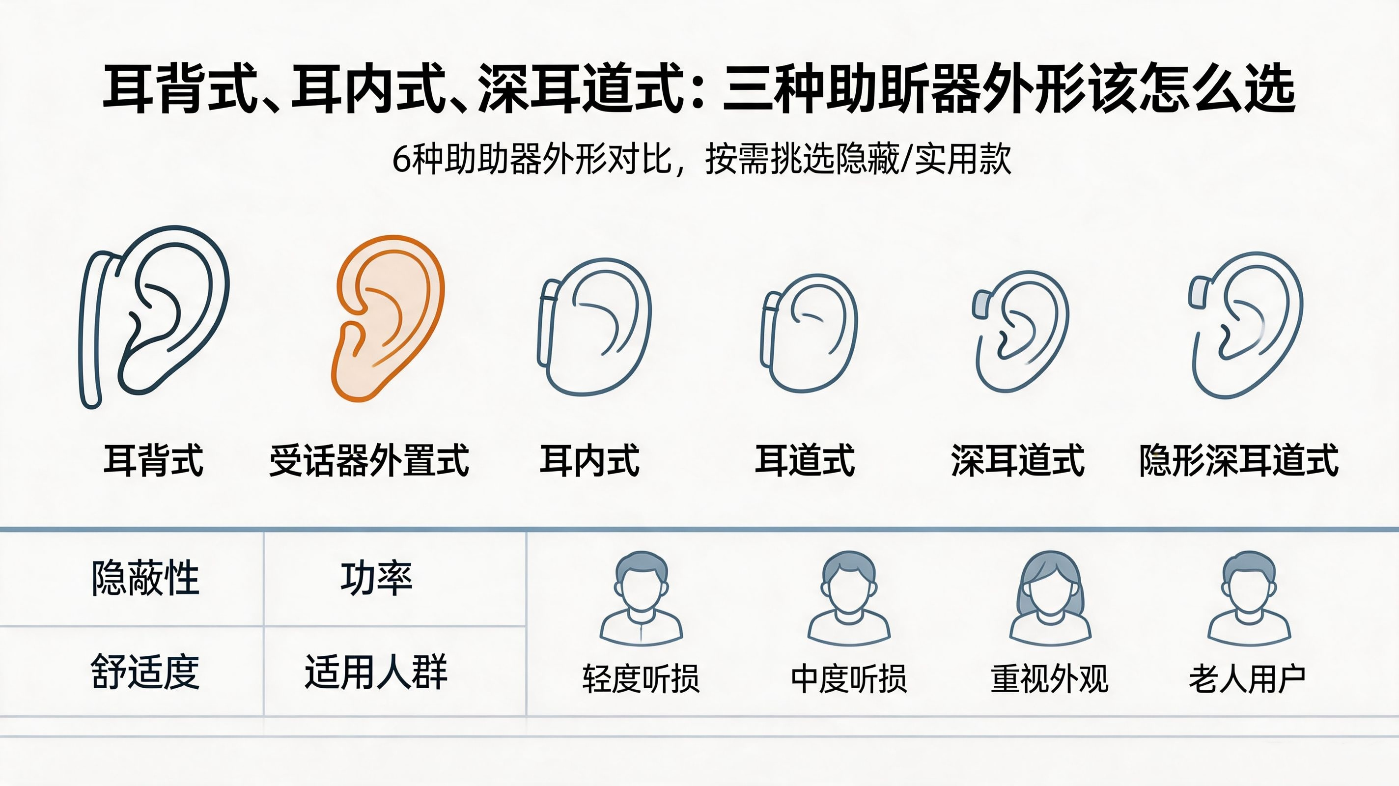 耳背式、耳内式、深耳道式：三种助听器外形该怎么选