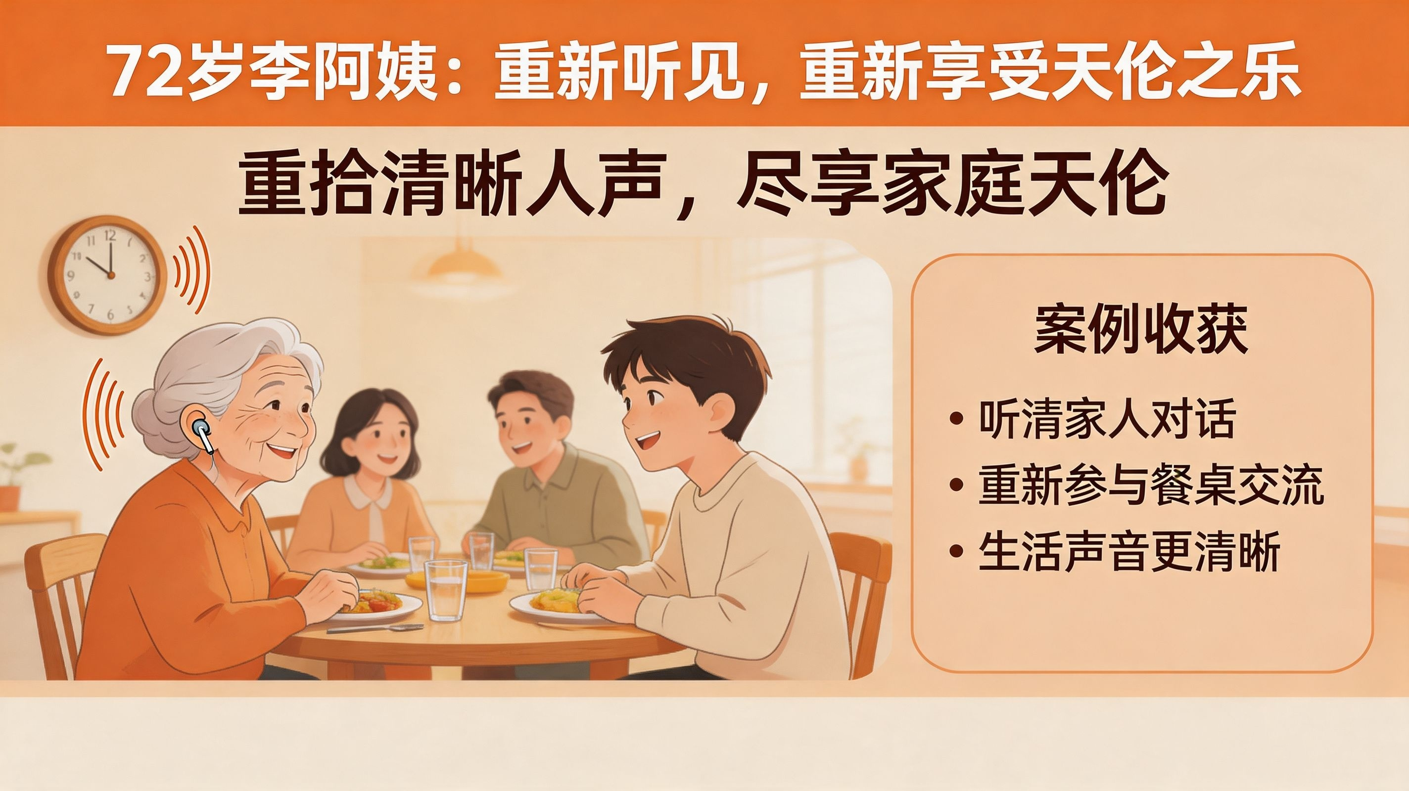 【案例】72岁李阿姨：重新听见，重新享受天伦之乐