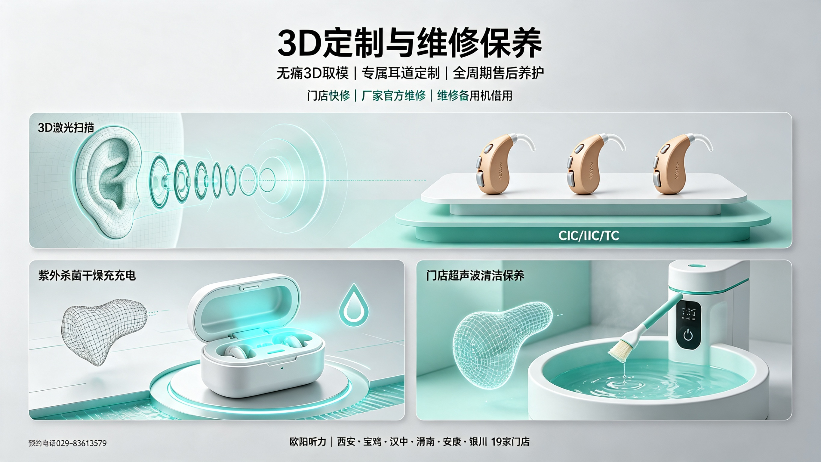 3D定制与维修保养 —— 无痛取模 | 专属定制 | 贴心售后